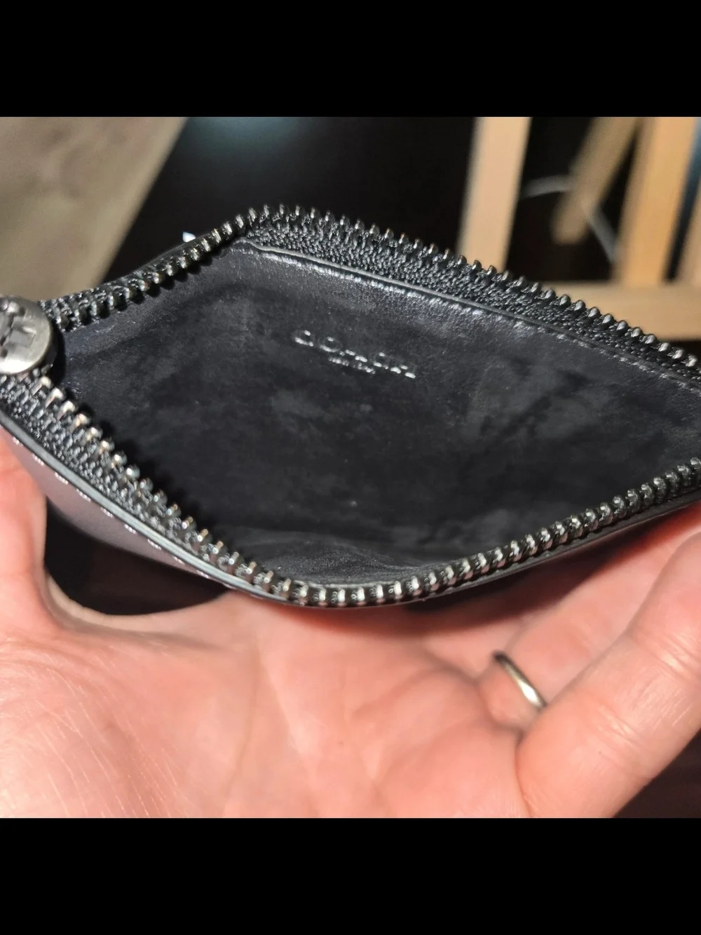 Coach Men's Gray Zip Card Case Wallet - Coach Nwt